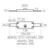 Cerradura, sobreponer, de cierre persiana, modelo crp01, acabado zincado, 155 mm