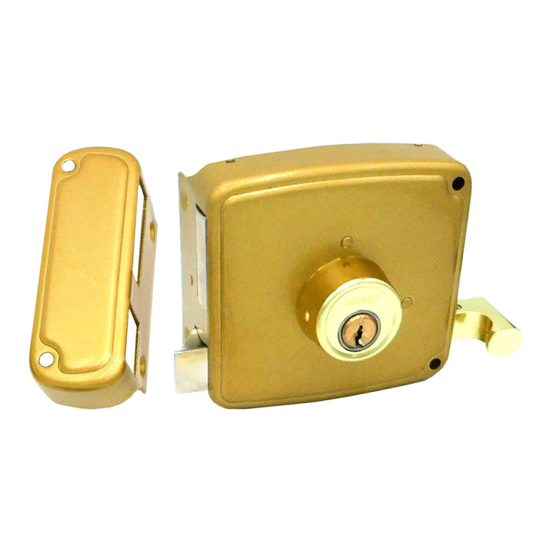 Cerradura sobreponer crs02 derecha 60 x 120 mm pintado oro