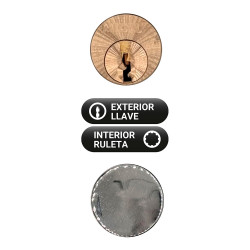 Cerrojo sobreponer ruleta crr15 pintado gris