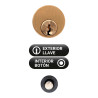 Cerrojo, seguridad, sobreponer, modelo crr06, de acero con acabado gris, 105b/70 mm, con 3 llaves serrata