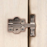 Cerrojo, seguridad, sobreponer, modelo crr08, de acero con acabado níquel, 86b/70 mm, con 3 llaves serrata