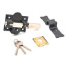 Cerrojo, seguridad, sobreponer, modelo crr08, de acero con acabado gris, 86b/70 mm, con 3 llaves serrata