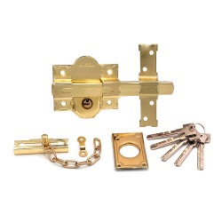 Cerrojo sobreponer crr11 86l/50 mm latón satinado