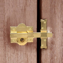 Cerrojo sobreponer crr11 86l/50 mm latón satinado