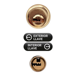 Cerrojo sobreponer crr11 86l/50 mm latón satinado