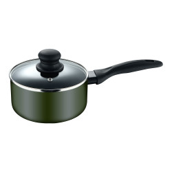 Cazo de aluminio prensado con tapa, inducción, experto ø16 x 8 cm
