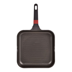 Sarten asador aluminio fundido, inducción, denia experto 28 x 28 x 4,5 cm