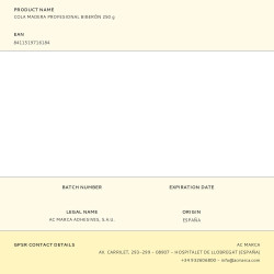 Cola madera profesional biberón 250 g