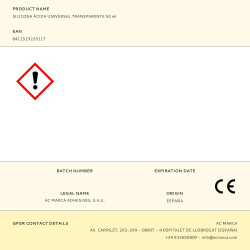 Silicona ácida universal transparente 50 ml