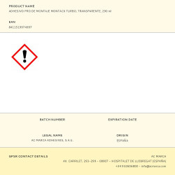 Adhesivo pro de montaje montack turbo transparente 290 ml