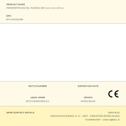 Termometro digital flexible abs 1,8 x 0,9 x 12,4 cm