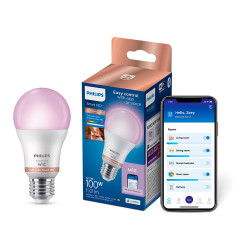 Bombilla inteligente mate e27, 12,5 w, 1521 lm, 2200-6500 k, a todo color