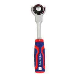 Llave de carraca cabeza articulada ¼ pulg, 72 dientes
