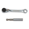 Llave de carraca mini, puntas y vasos de ¼ pulg, juego 24 piezas