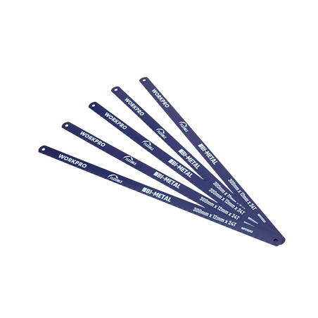 Hojas de sierra bimetálicas, 300 mm, 24 tpi, juego 5 piezas