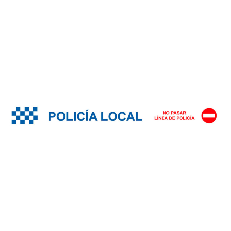 Cinta balizamiento policía local 75 mm x 0,05 mm x 200 m