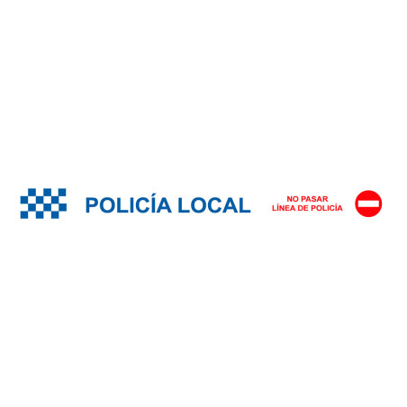 Cinta balizamiento policía local 75 mm x 0,05 mm x 200 m