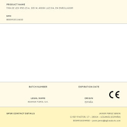 Tira de led ip65 25 m, 305 w, 4000 k luz día, en enrollador