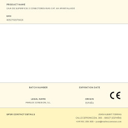 Caja de superficie 2 conectores rj45 cat. 6a apantallado