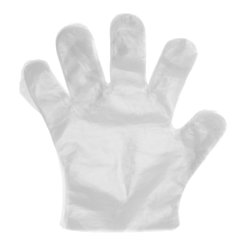 Guante polietileno, desechable, transparente, caja 200 uds
