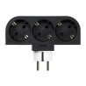 Adaptador giratorio schuko 3 tomas 16a 250 v~