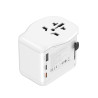 Adaptador viaje universal + 3 usb (1a+2c) 65 w