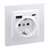 Base enchufe schuko + usb a + c 10,5 w 16 a 250 v~, simon 10, blanco