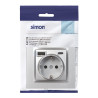 Base enchufe schuko + usb a + c 10,5 w 16 a 250 v~, simon 10, aluminio