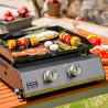 Plancha de gas bxop4900e con 2 quemadores, 45 x 39 cm