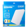 Aplique led cuadrado extraplano de superficie 24 w 3cct 2490 lm 37 x 37 x 6,7 cm