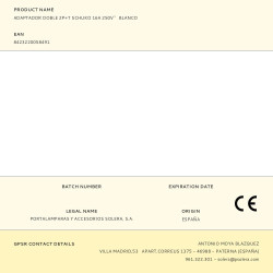 Adaptador doble 2p+t schuko 16a 250 v~ blanco