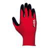 Guante nailon / licra con palma nitrilo microfoam, econit foam, rojo y negro, t-7 s
