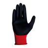 Guante nailon / licra con palma nitrilo microfoam, econit foam, rojo y negro, t-9 l