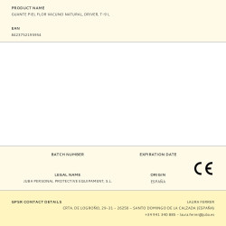 Guante piel flor vacuno natural, driver, t-9 l