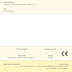 Guante piel flor vacuno natural, driver, t-10 xl