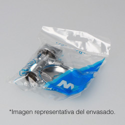 Válvula escuadra antical con mando metálico ø½ x 3/8 pulg