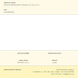 Bolsa de herramientas, plegable, 41 x 23,5 x 27 cm