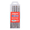 Brocas sds-plus para mampostería, ø6,00 x 110 / ø6 - 12 x 160 mm, juego 5 piezas
