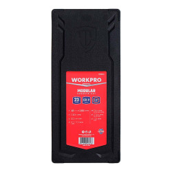 Llave de carraca y vasos 3/8 pulg, juego 23 piezas, métrico