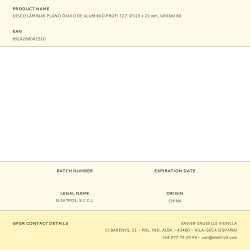 Disco de láminas plano de óxido de aluminio t27, ø115 x 22 mm, grano 80