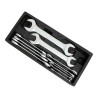 Llave fija doble abierta, juego 11 piezas, serie modular