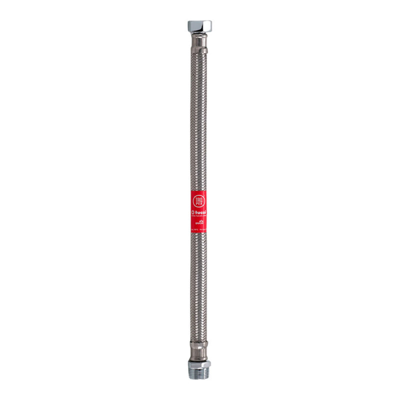 Latiguillo flexible inoxidable m-h ½ pulg, 30 cm