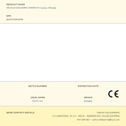 Válvula escuadra cerámica ½ pulg x 3/8 pulg