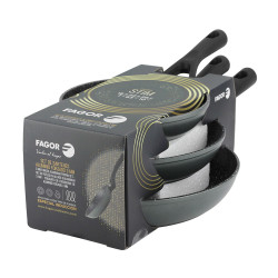 Set 3 sartenes stim de aluminio forjado ø18 / ø22 / ø26 cm