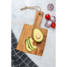 Tabla para cortar y servir con mango, 19,5 x 18,5 x 1,8 cm