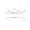 Cuchillo polywood castaño para verduras y frutas 7,3 cm
