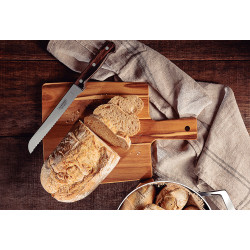 Cuchillo polywood castaño para pan 17,7 cm