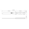 Cuchillo polywood castaño para pan 17,7 cm
