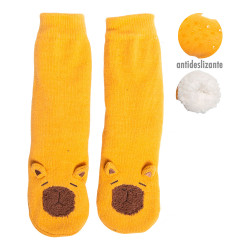 Calcetines capibara antideslizantes con forro de borreguito suave, talla 36 - 41