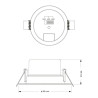 Downlight led, empotrable, redondo, sylt, 7 w, 3cct, 600 lm, color blanco, ø8,5 cm